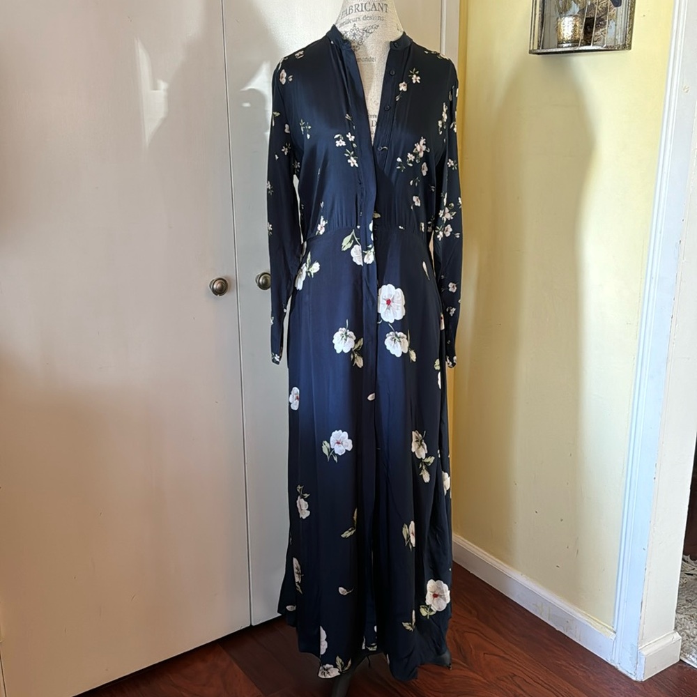 Massimo Dutti long sleeve floral dress